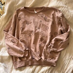 Rylee + cru relaxed sweatshirt hot air balloons